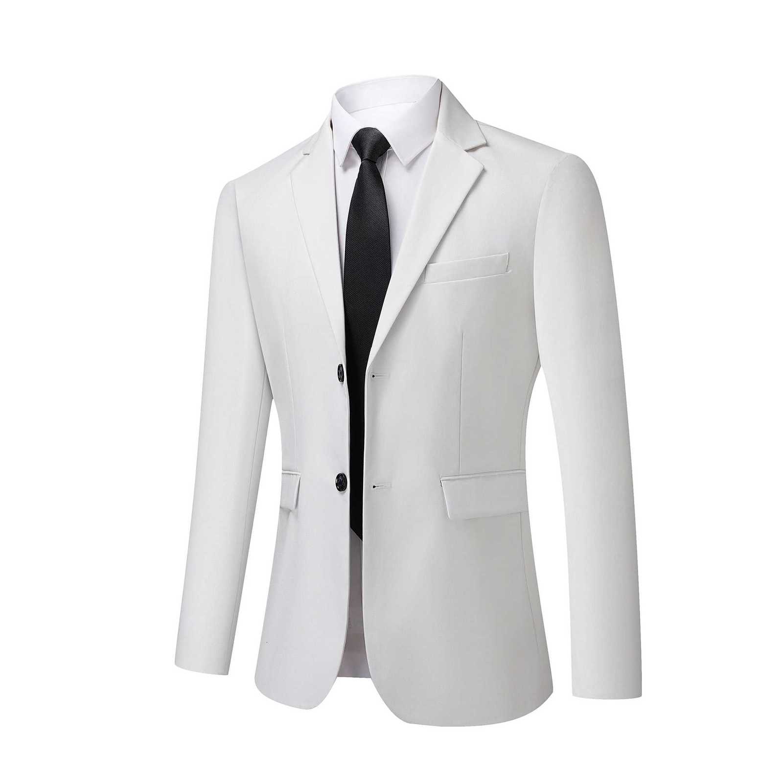 Mens White HighEnd Suit TwoPiece Suit Four Seasons Business Formal Wear AntiWrinkle NonStick Wool Suit Workplace Work Cloth W250910