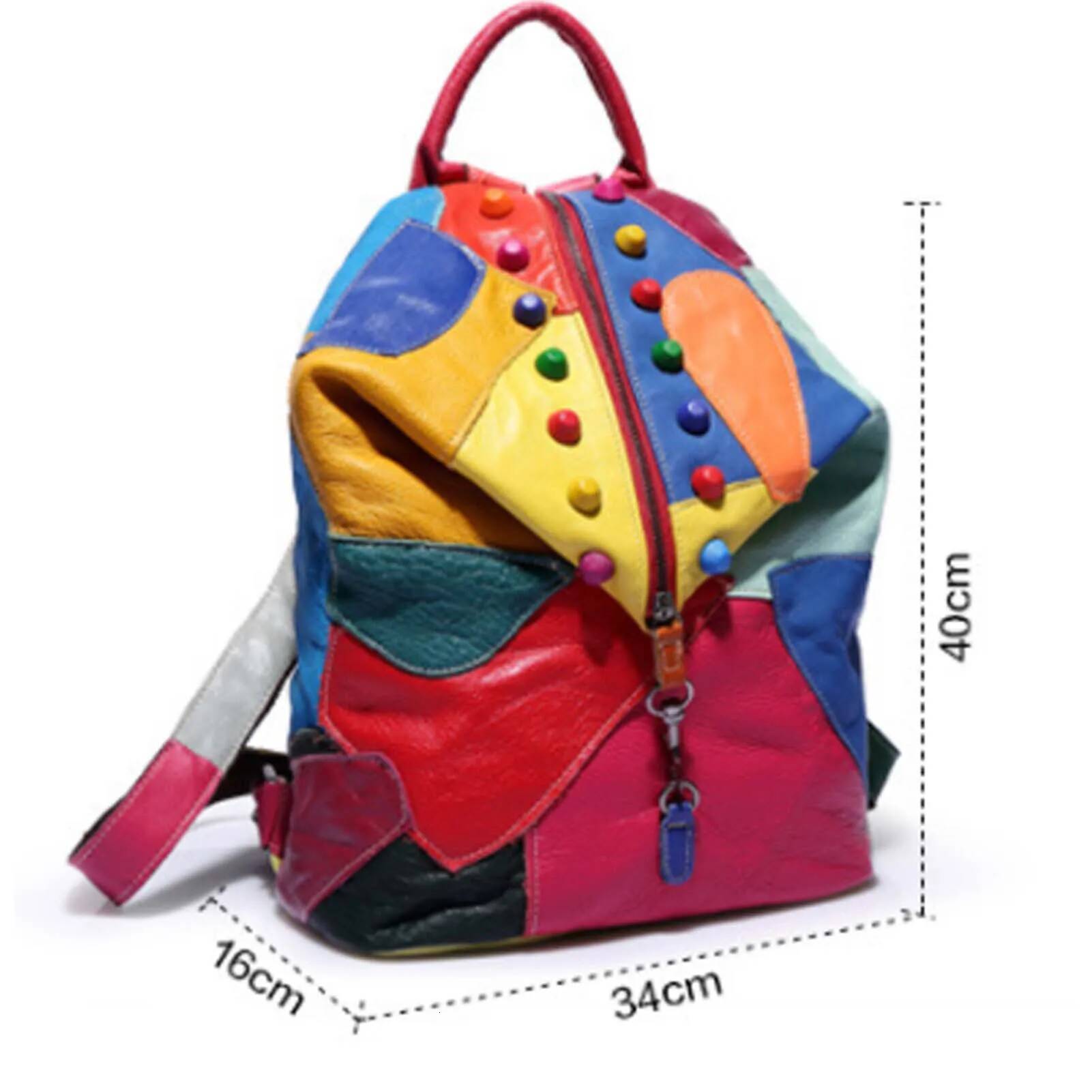 Stylish ing Leather Rivets Backpack Wear-resistant Waterproof Bag For Daily Work Travel Party high-quality