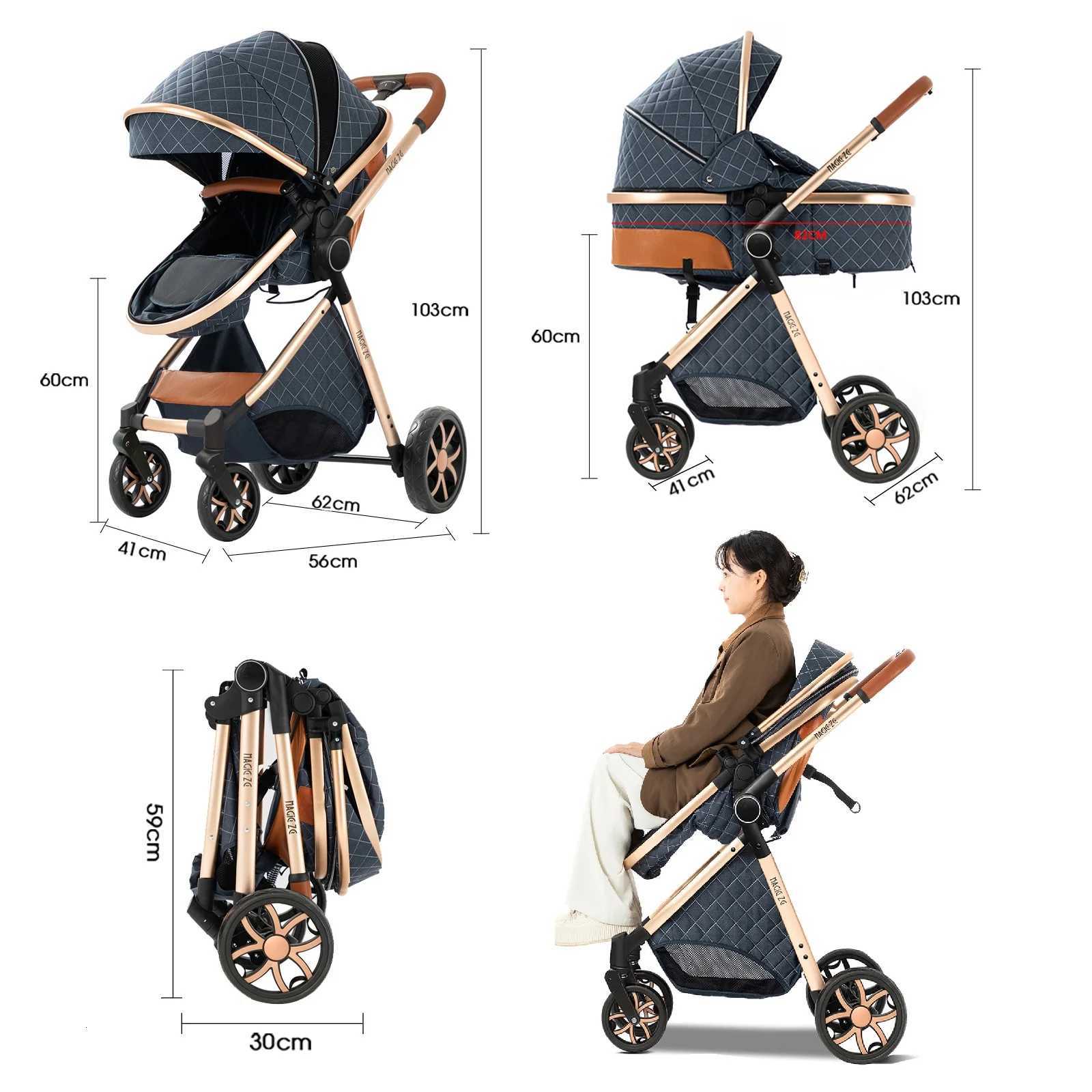 Baby Stroller Travel System Stroller Lightweight Stroller Foldable Stroller Pushchair Toddler Stroller with Canopy for Newborn W250910