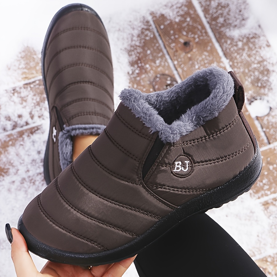 2025 free shipping autumn and winter new female designer thick soled snow boots, short tube height increasing cotton keep warm shoes