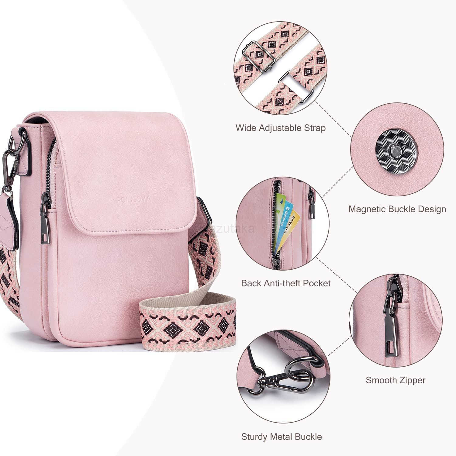 Small Crossbody Bags for Women TrendyLeather Triple Compartment Cell Phone Crossbody Wallet Purses with Card Slots Z250910