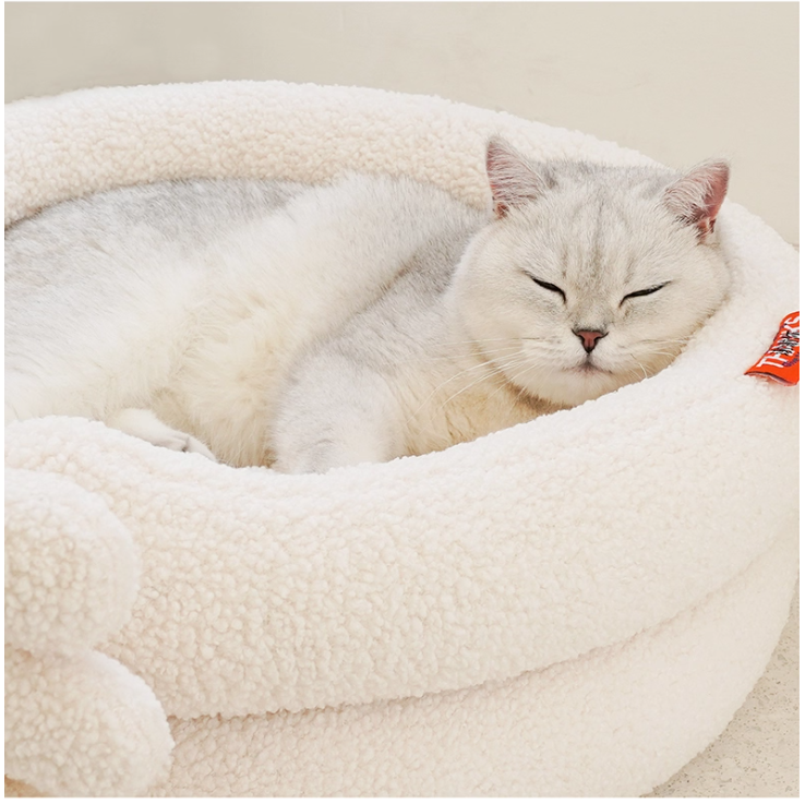 Warmth Insulated Dog/Cat Bed: Cozy Semi-Padded Animal Resting Area