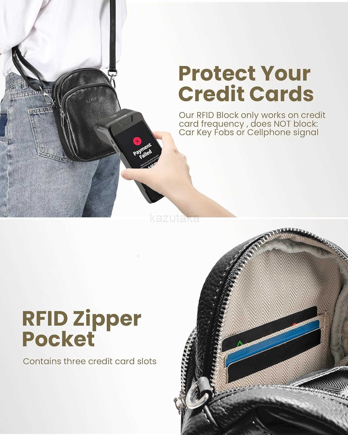 Genuine Leather Small Crossbody Bags for Women Trendy Travel Cell Phone Wallet Purses with RFID Blocking Card Slots Z250910