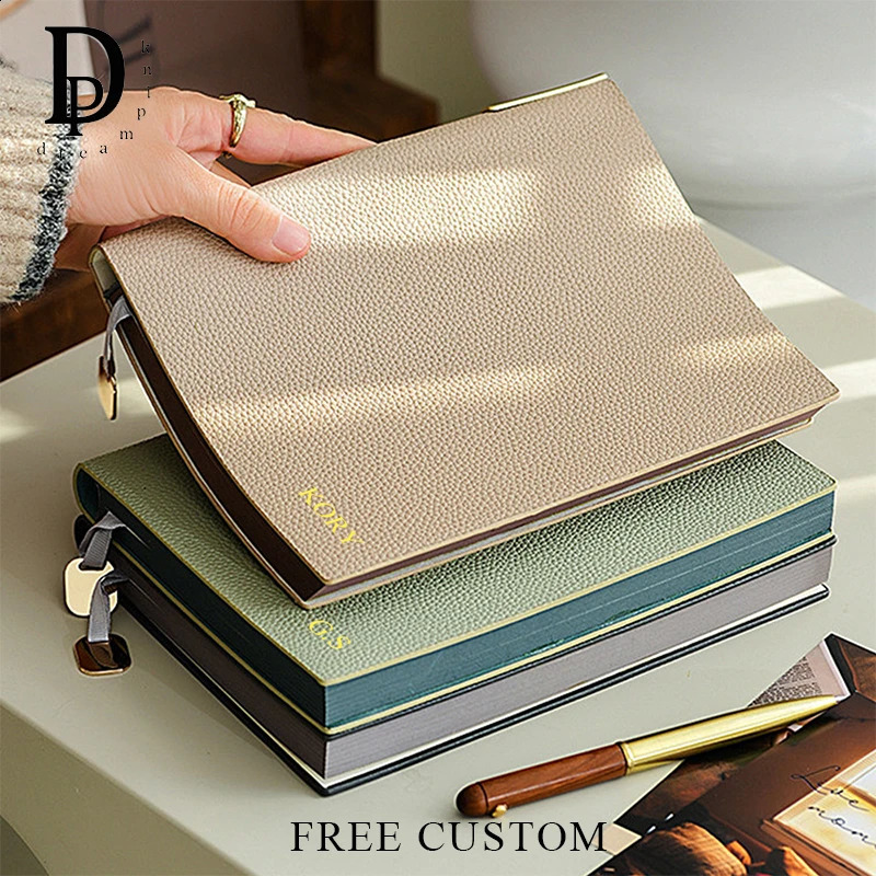 Engrave Name PU Leather Notebook A5 Business Office Student To Do List Personalized Simple Diary Books Stationery Gift250906