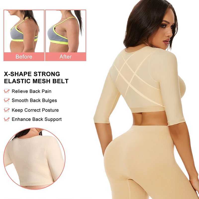 Upper Arm Shaper Sleeve Compression Top Women Push Up Breast Post Surgery Front Clo Bra Shapewear Back Support Cropped Tops W250910
