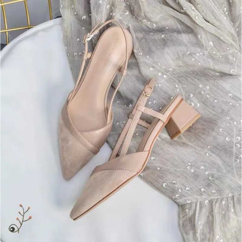 Fashion Square High Heels Slingback Sandals Women Slip on Mules Shoes Women Shallow Female Pumps for Office Lady Work Shoes W250910