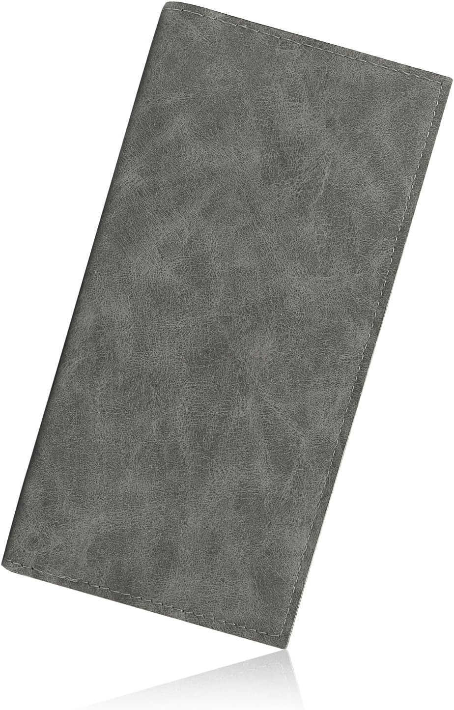 Mens Wallet PU Leather Card Wallet Card Holder Wallet with Multiple Card Slots for Men Long Bifold Travel Wallet Slim Wallet with ID Window for Travel