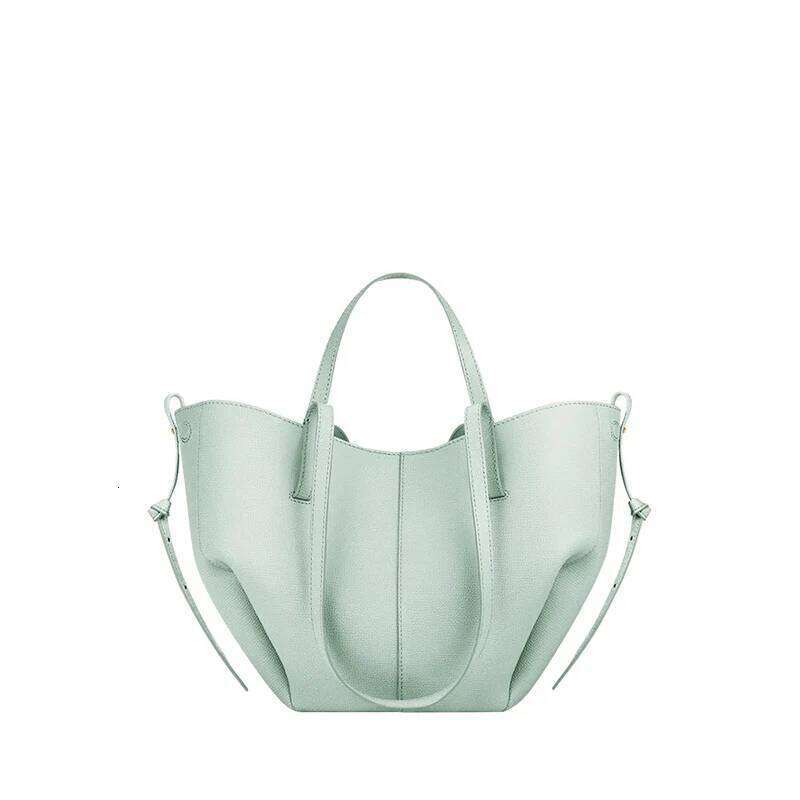 French Women's Large Capacity Handbag, Leather Pleated Wing Bag, Single Shoulder Armpit Tote Bag