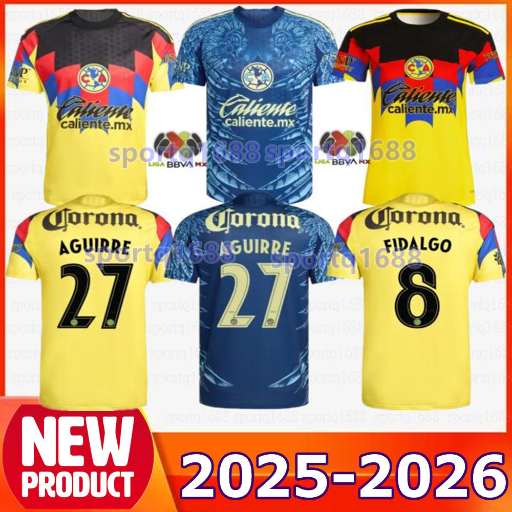 25 26 Club America Soccer Jerseys Liga MX HENRY J.QUINONES D.VALDES 3RD A.ZENDEJAS FIDALGO 2023 HOME AWAY Third Maillot Fans Slim Player Version Football