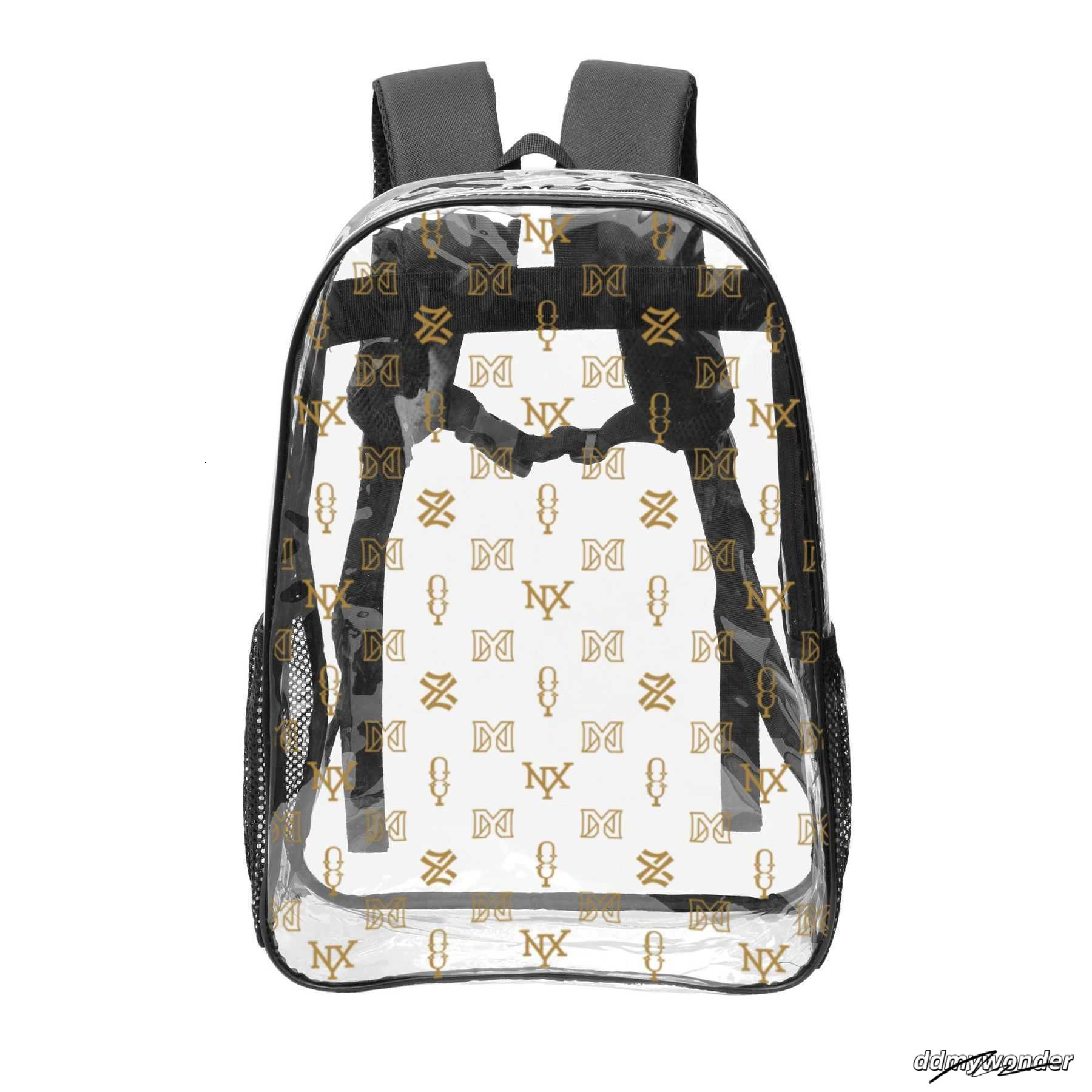 Transparent Pvc Backpack Bagpack Mens Designer Back Pack Large Laptop Backpacks Women Print School Bookbag 250220 ddmywonder ddmywonder ddmywonder ddm