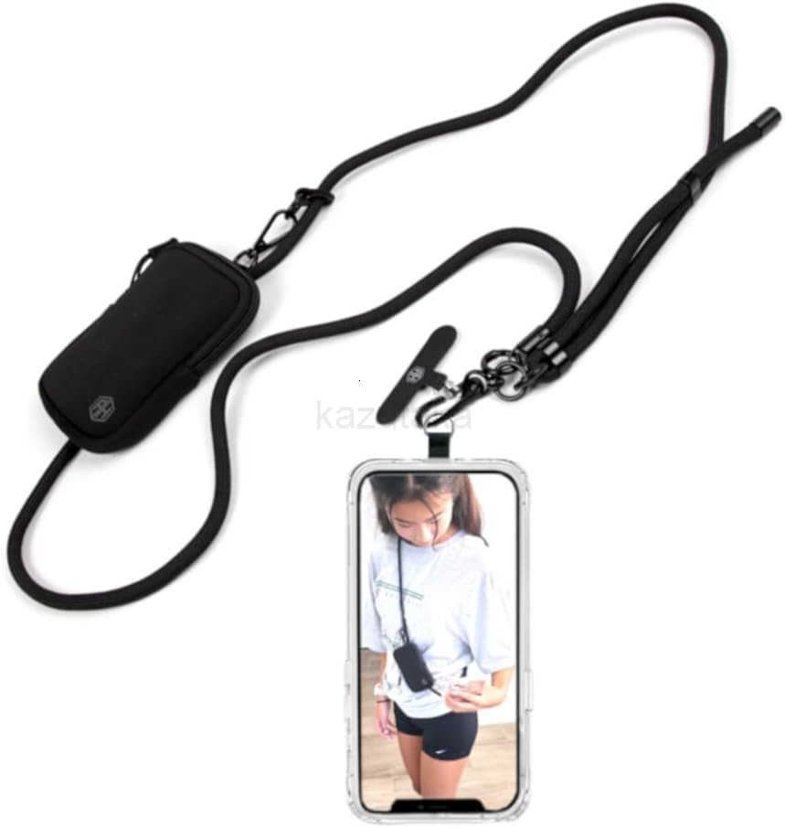 Phone Lanyard Crossbody with 2 Phone Tabs Adjustable Anti Theft Phone Strap for All Phones Metal Buckles SkinFriendly Universal Cell Phone Neck lanyar