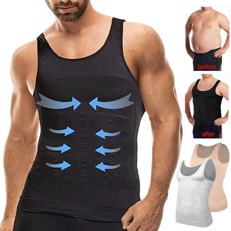 Mens Slimming Shaper Vest Elastic Body Shapewear Compression Abdominal No Sleeves Vest Breathable Fitness Sport Shaping Shirt W250910