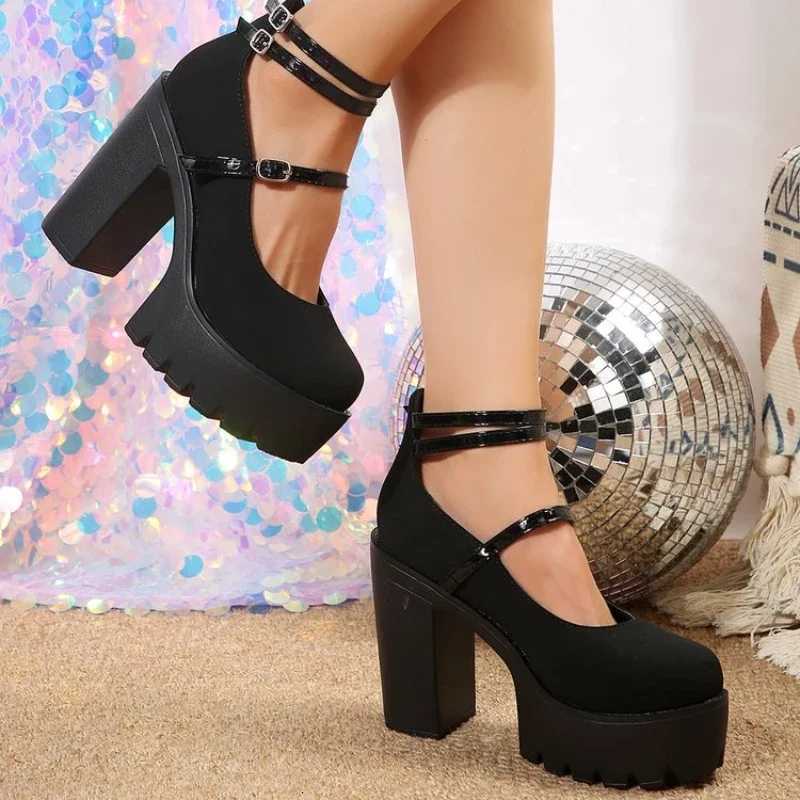 Women Sandals 2025 Mary Janes Shoes Platform Fashion High Heel Women Spring Autumn New Lolita Shoes Chunky Pumps Zapatos Mujer W250910
