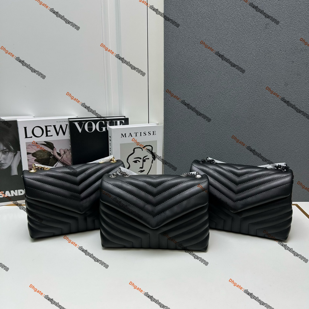 Designer Messenger Bag Women Handbag Shoulder Bag Luxury Woman LouLou Seam Leather Ladies Metal Chain Top Quality Clamshell Purse