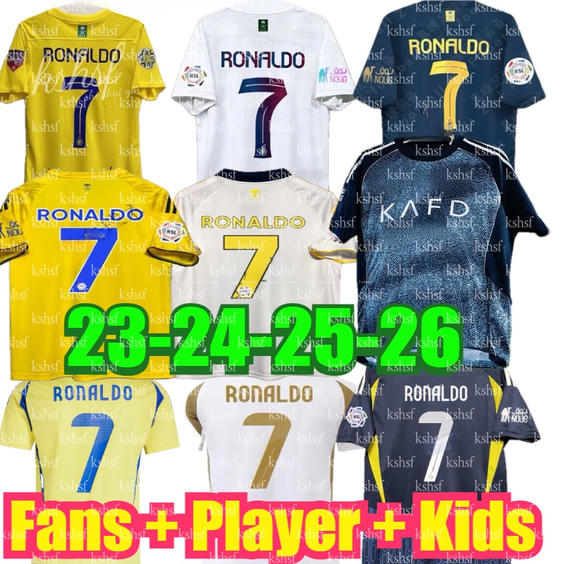23 24 25 26 Riyadh victory Al Nassr FC soccer Jerseys Ronaldo 25 26 Home yellow away 25 26 CR7 Gonzalo Martinez Talisca Ghislain Konan Vincent Aboubakar men Football