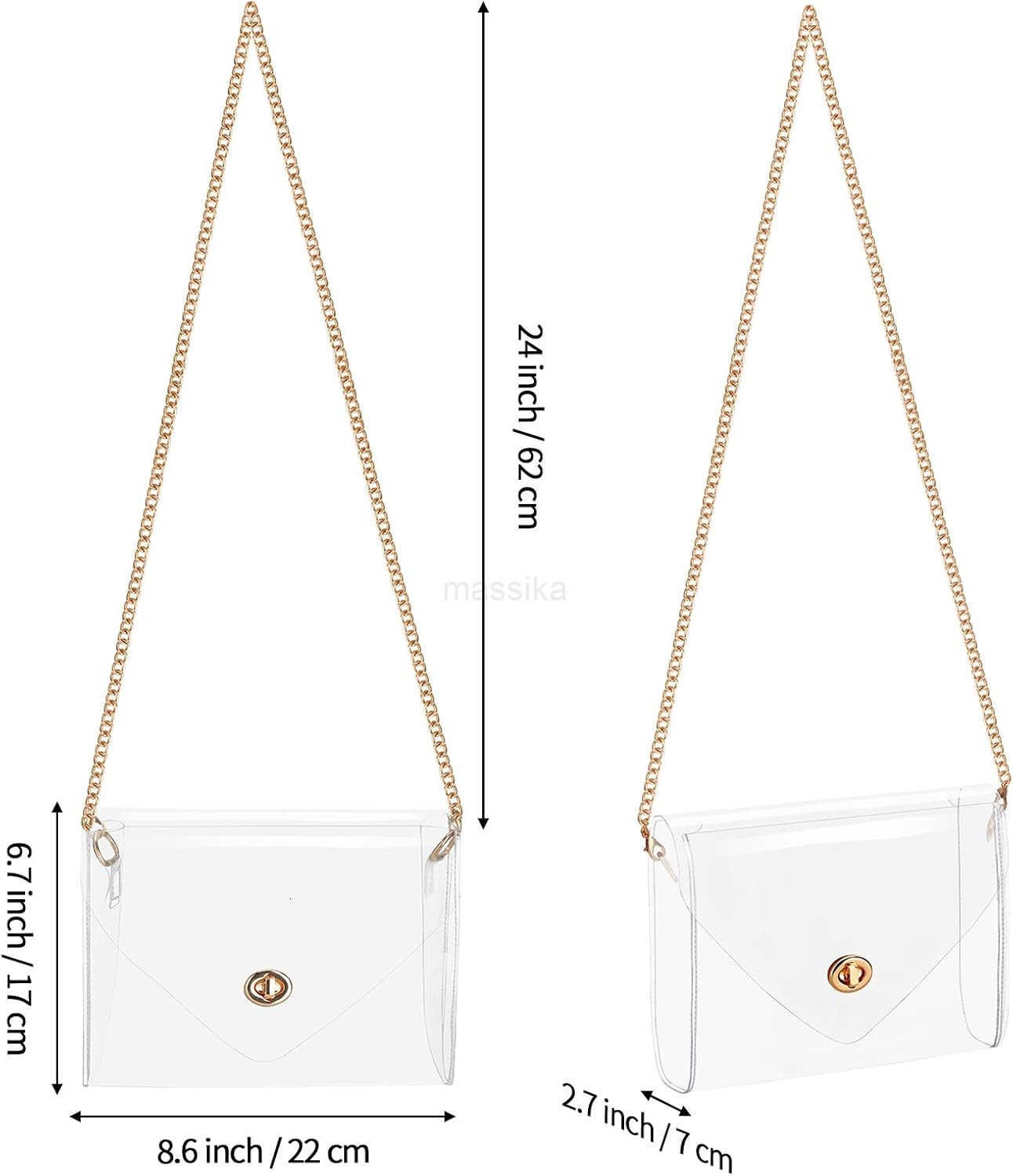 Clear Purse for Women Clear Bag Stadium Approved See Through Clear Handbag for Concerts Sports Events M250910