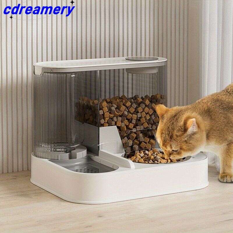 designer brand Kitten Automatic Feeder And Food Integrated Cat Bowl Water Dispenser in Pet Feeding Basin
