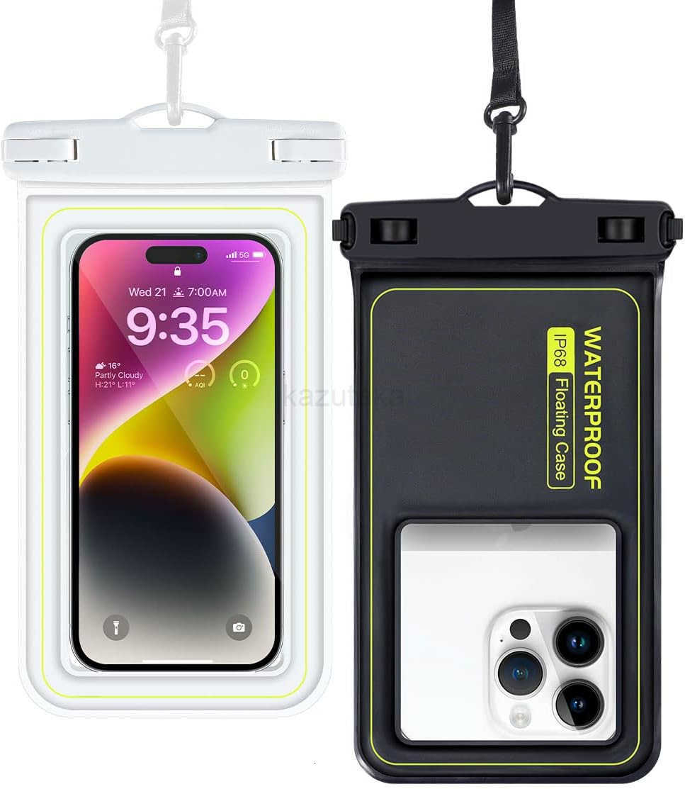IP68 Waterproof Phone Pouch Floating Waterproof Phone Case for iPhone 16 15 Pro Max S24 S23 Pixel 8 Pro with Detachable Lanyard Cellphone Dry Bags Bea