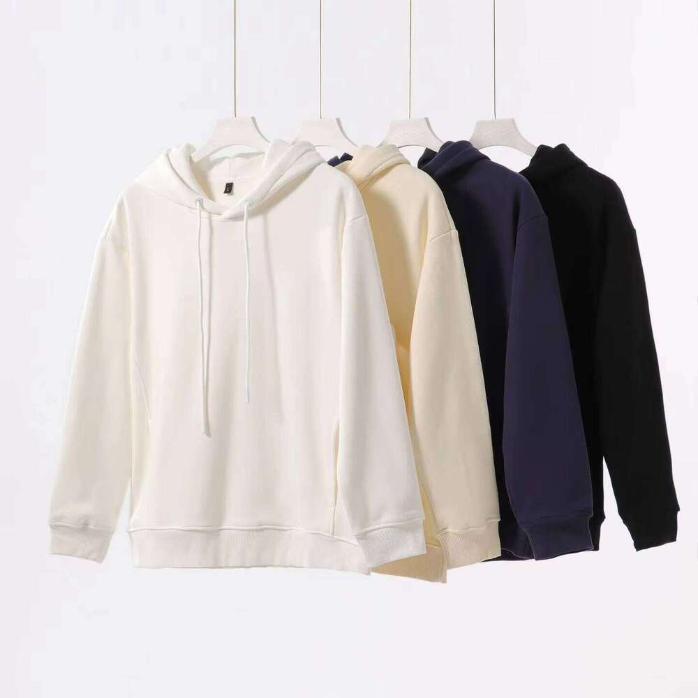 Winter 600 GSM Heavyweight Wool Blank Pullover Drop Shoulder Oversized Men's Hoodie