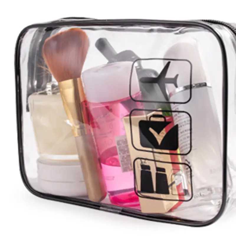 Transparent Makeup Bag PVC Waterproof Storage Bag Multifunctional Travel Toiletry Bag Beach Swimming Storage Bag Makeup BagXJ250910