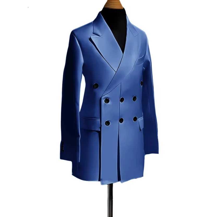 Only Blazer PCS for Men Double Breasted Design Multiple Wedding Mens Suit Tuxedo Single Jacket Fashion Clothes Custom Colors W250910
