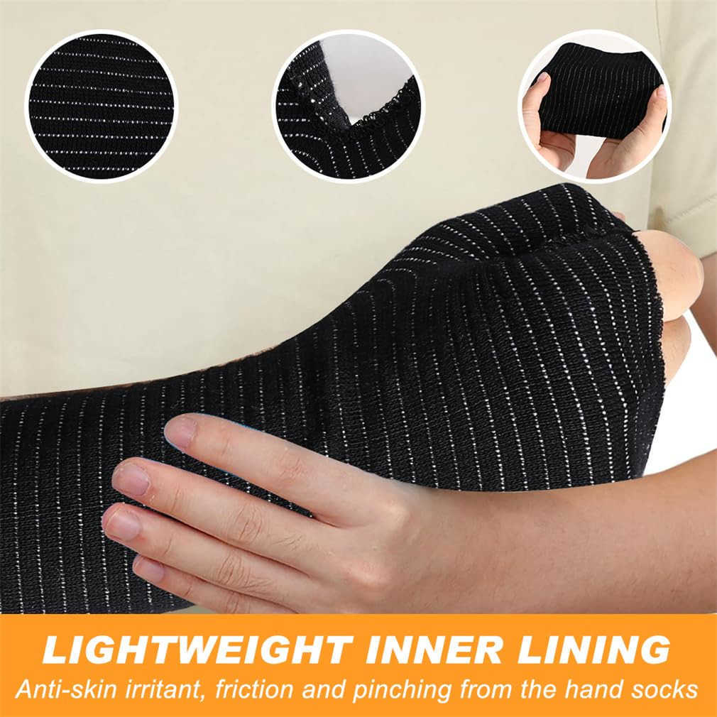 Wrist and Thumb Spica Wrap Liner Cotton Stockinette Sleeve Elastic Wrap Tube Bandage Tubular Bandages Arm Cast Stockinette for Under Brace Splints Air