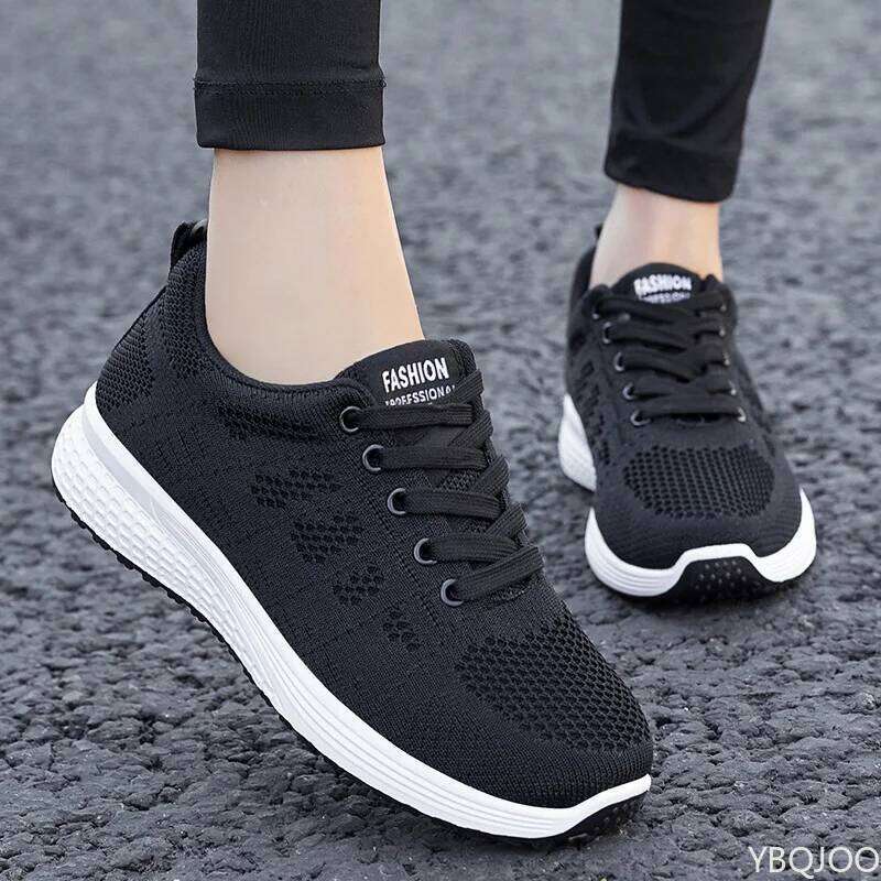 2025 women new Walking Mesh leisure comfortable Flat Shoes Women Casual Shoes Fashion Breathable Sneakers Female Footwear