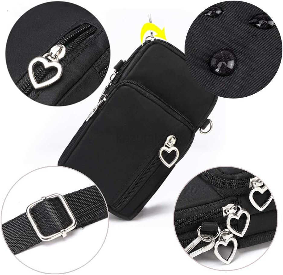 Outdoor SweatProof Running Armbag CrossBody Shoulder Casual Wallet Purse Crossbody Bag Gym Fitness Cell Phone Key Holder for iPhone 13 12 Pro Max Xs M
