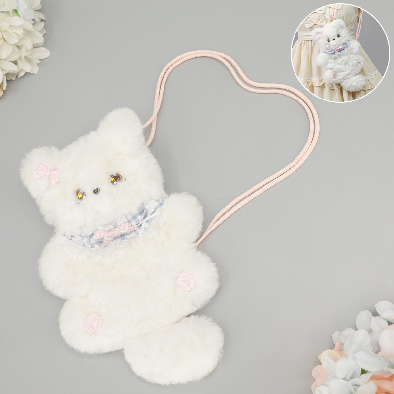 2025 designer's new plush cat cute crossbody bag