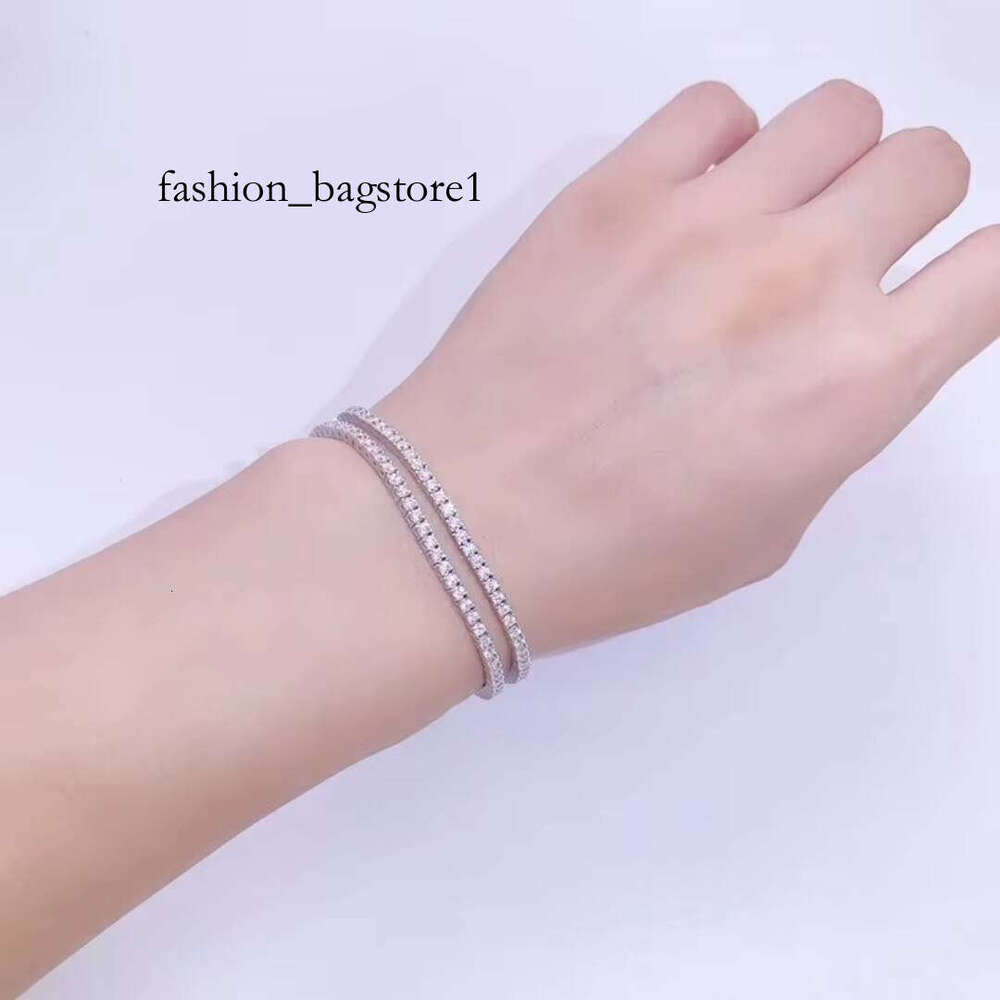Fine Jewelry Bracelets 2-5mm Sterling Sier Hip-Hop Single Row Chain Moissanite for Women Tennis Bracelet
