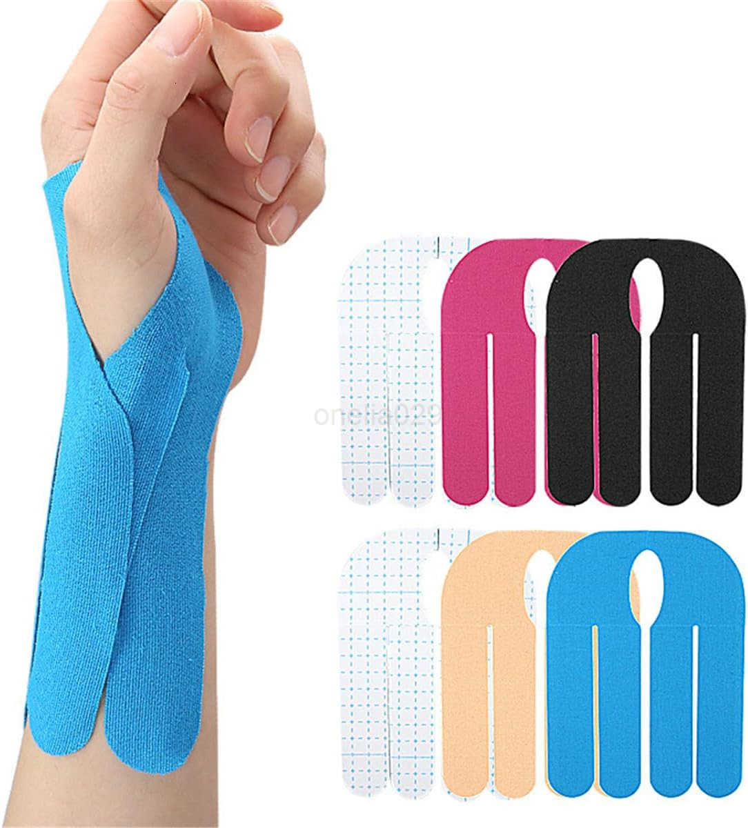 Tape for Wrist 12 PCS Waterproof Breathable Precut Kinesiology Tape Bowling Wrist Tapes Hypoallergenic LatexFree Elastic Athletic Tape for Carpal Tun 