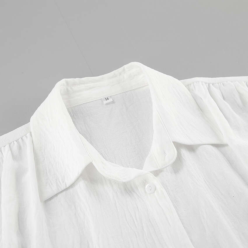 Autumn Winter New Commuting Loose Ribbon Shirt French Design Sense White Bell Sleeve Blouse For Women B3