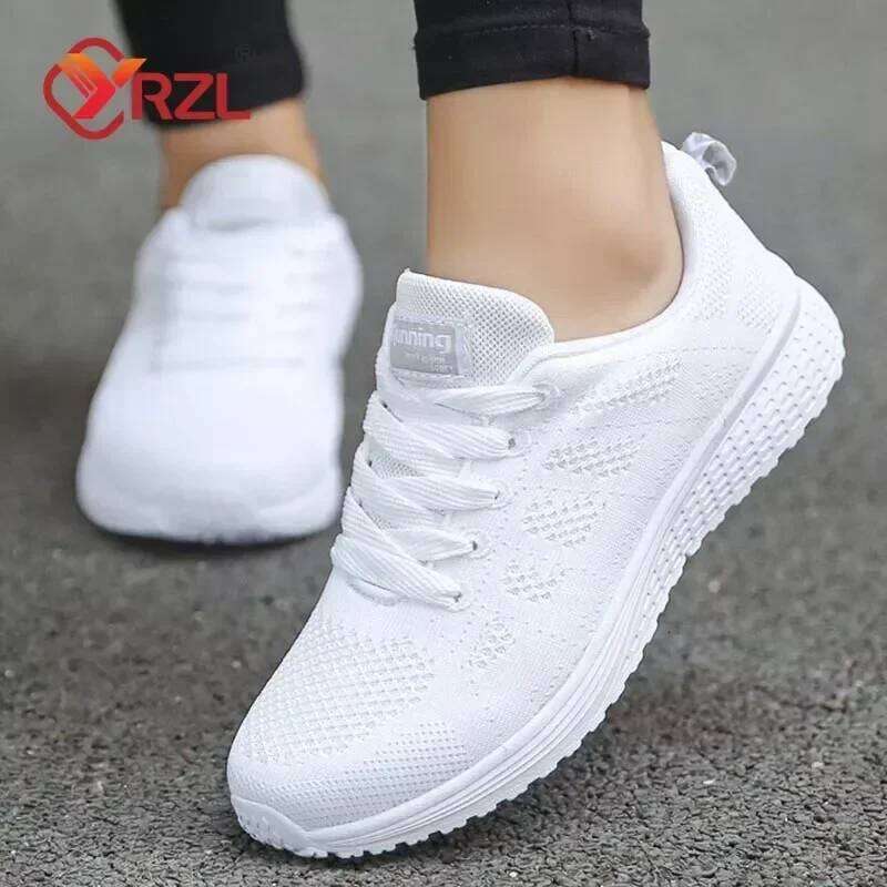 YRZL Womens Sneakers Fashion Lightweight Comfortable Mesh Breathable Sneakers Couple Sports Shoes Outdoor Tennis Shoes for Women
