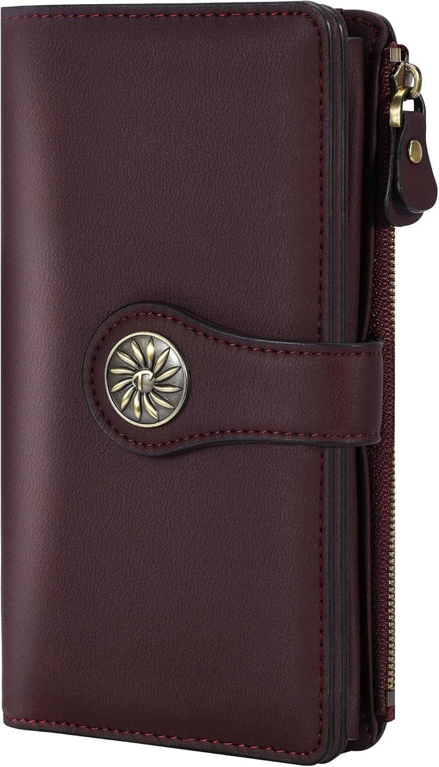 Womens Wallet RFID Blocking Trifold Clutch Large Capacity CARD Holder Travel PurseZ250910