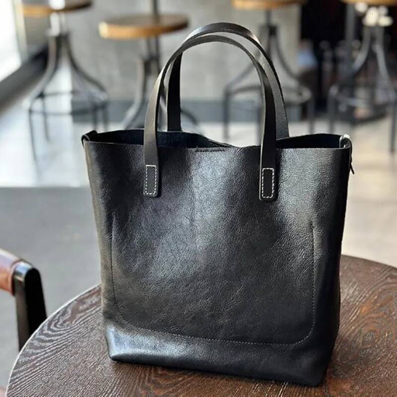 new Japanese vintage cowhide handbag Female fashion trend temperament commuter leather shoulder crossbody bag high-quality