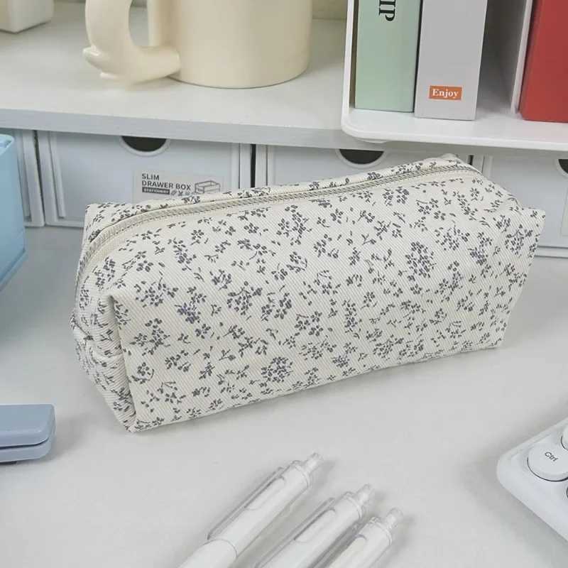 Cute Multifunctional Floral Pen Bag Student Cartoon Stationery Bag Large Capacity Pencil Case Stationery Organizer School OfficeXJ250910