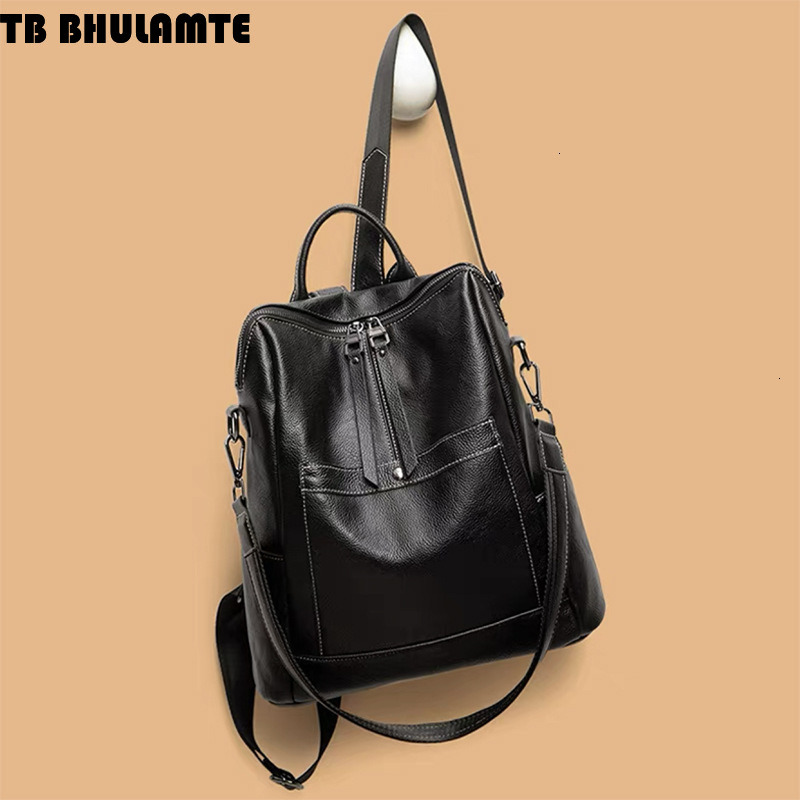 Free Shipping Designer Bag Cowhide Backpack For Women 2025 Luxury Bag New Fashion High-end Backpack Casual Versatile Large Capacity Genuine Leather Sc