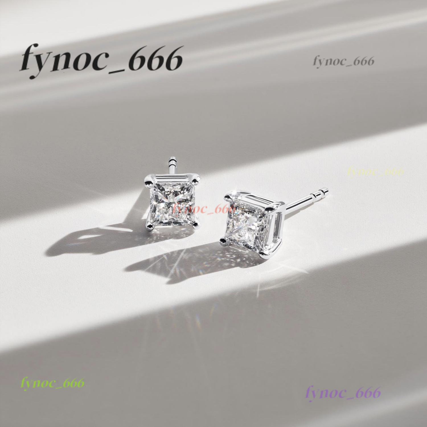 GRA Certified 1.2ct Square Princess Cut Moissanite Diamond Stud Earring for Women 925 Sterling Silver Luxury Quality Hot Jewelry