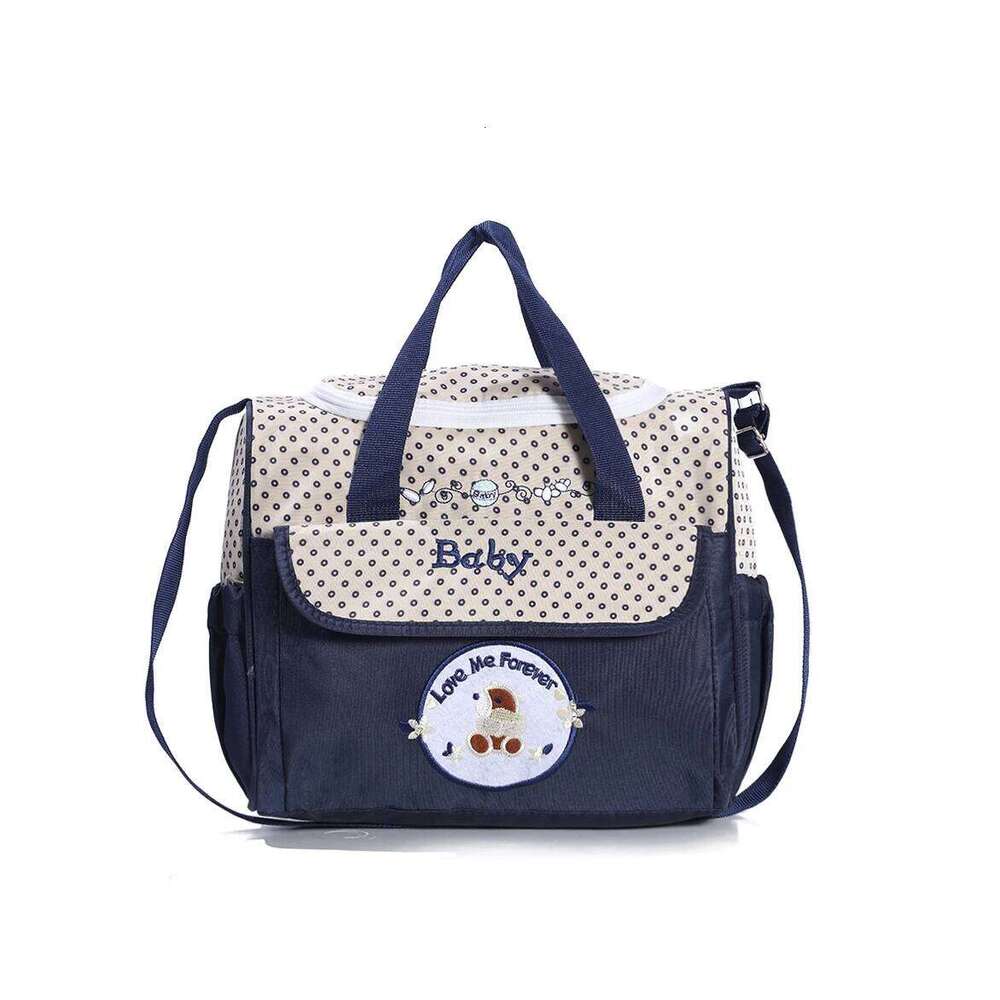 Fashionable printed cartoon multifunctional one shoulder mommy Portable lightweight diagonal diaper bag