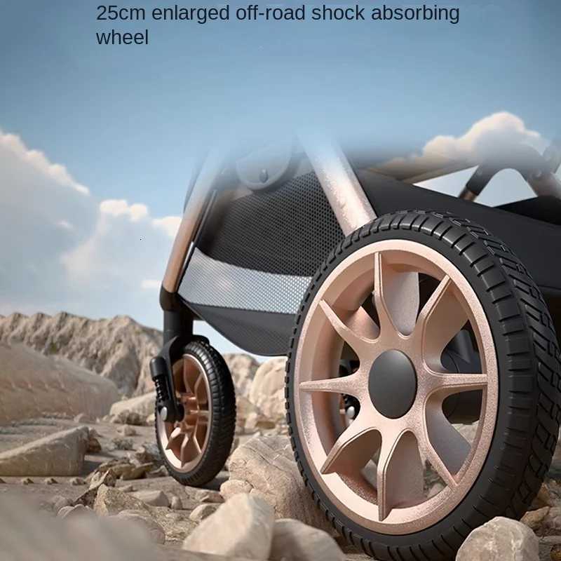Baby Stroller Can Sit or Lie Down High Landscape Lightweight Carrying Boarding Foldable Twoway Threespeed Adjustable Stroller W250910