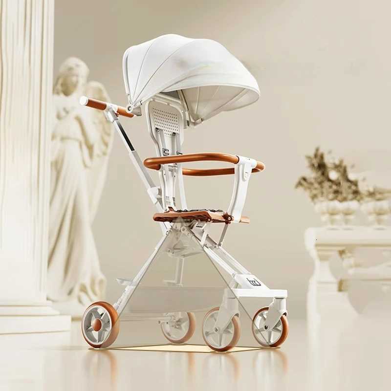 Childrens Baby Stroller Lightweight and Foldable Baby Can Sit or Lie Down Onebutton Folding Twoway Baby Stroller W250910