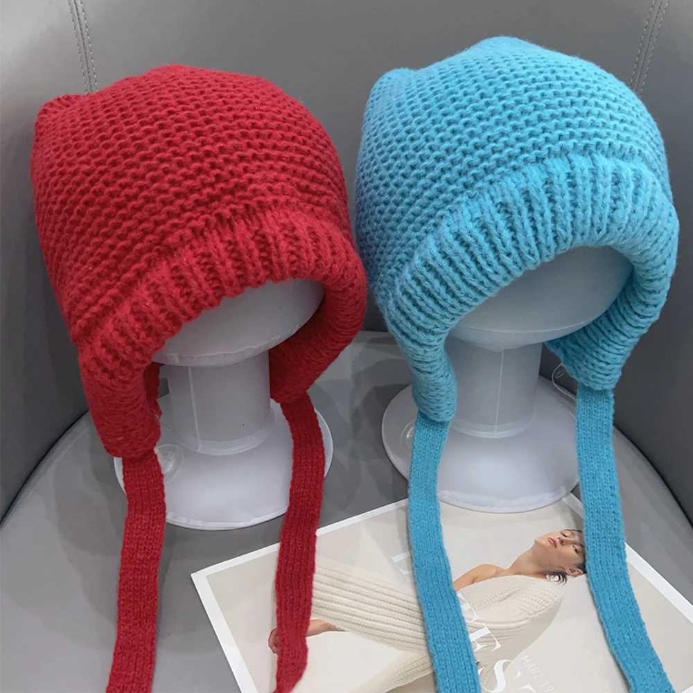 Knitted Beanies C For Men Women Winter Warm Unisex Hooded Hat Neck Collar Scarf C Ski Beanie Cold Hats Balaclava Cs BonnetXJ250910