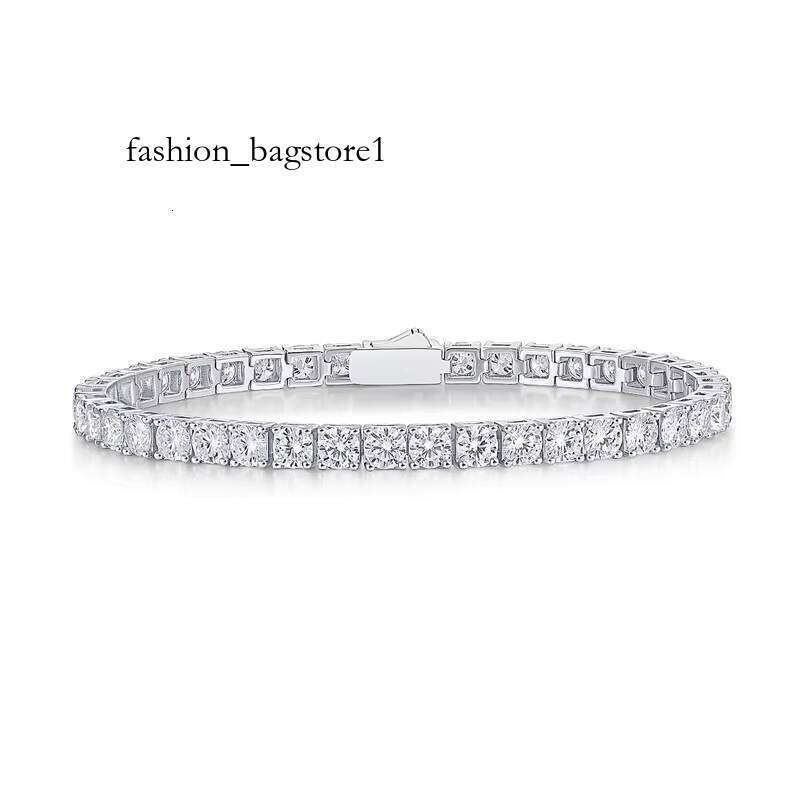 2023 Tennis Sterling Sier Moissanite Bracelet Women Men