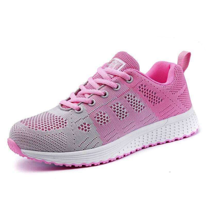 Women Fashion Casual Flat Shoes Running Sneakers Lightweight Wedge Mesh Breathable Shoes Comfy Soft Vulcanize Shoes