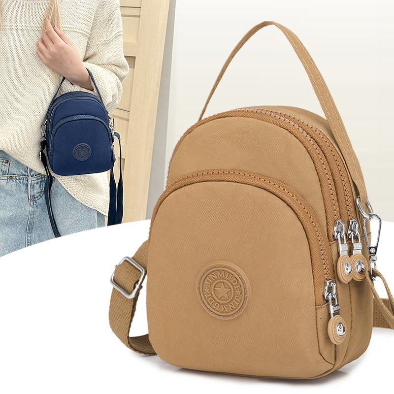 Women's Coin Purse Phone Fashion Simple Waterproof Shell Multi-Compartment Solid Color Commuter Trendy Crossbody Bag