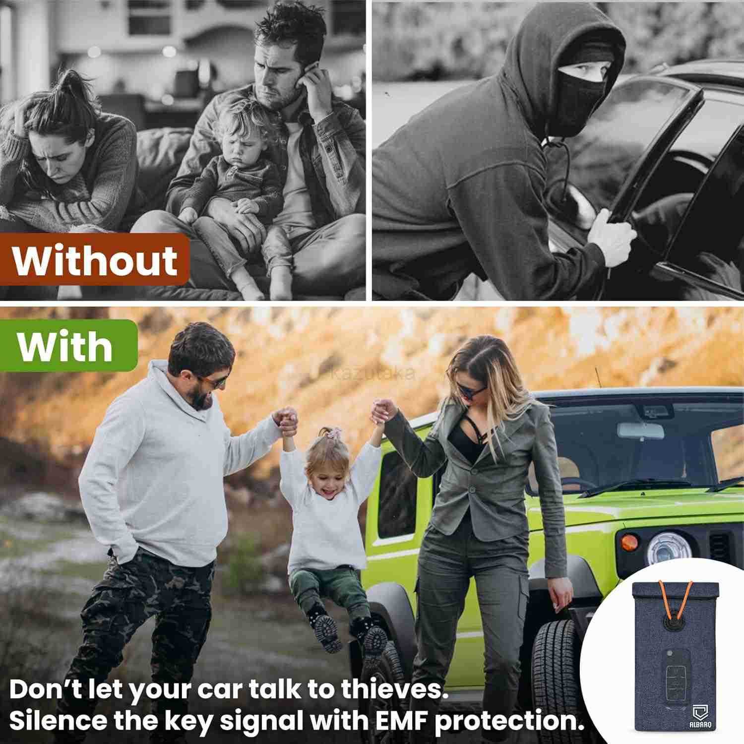Faraday Bags for Phones Blocker Case for Cell Phone Size 8in x 4in Fits All Smartphones Anti Shield Sleeve Pouch Cover Faraday Fabric SmartDot 5G RF C