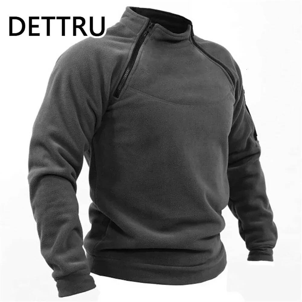 Outdoor Men's TacticalFleece Jacket Clothes Warm Zippers Pullover Men Windproof Coat Thermal Hiking Sweatshirt dongdumaoyi