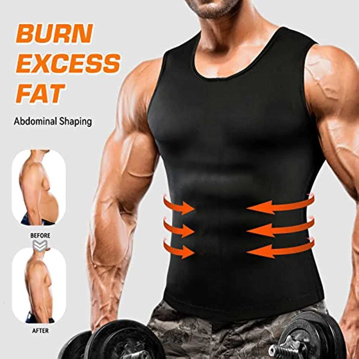 Neoprene Men Body Shaper Waist Sauna Suit Sweat Vest Slimming Underwear Weight Loss Shirt Fat Burner Workout Tank Corset W250910