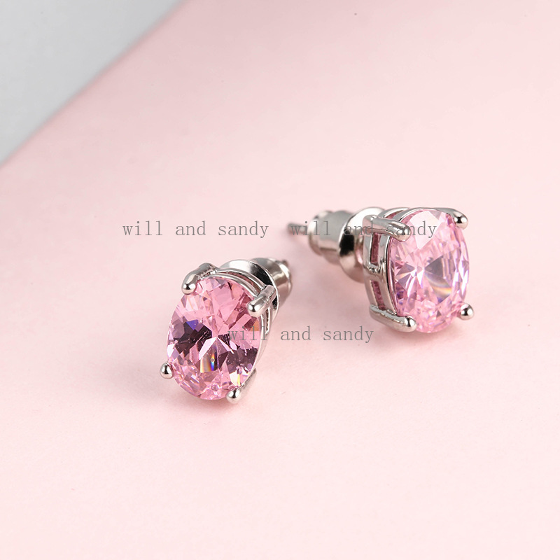 Sterling Silver Opal Stud Earrings for Women Wedding Earrings Square Cubic Zirconia Earrings Jewelry Mother Birthday Christmas Gift for Girls