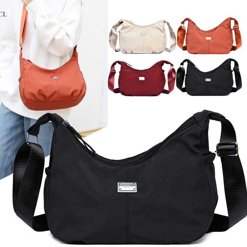 Large Capacity Casual Pleated Crossbody Bag Designer Bag Oxford Cloth Durable Free Shipping Outing Mommy Bag Luxury Bag Simple Shopping Single Shoulde
